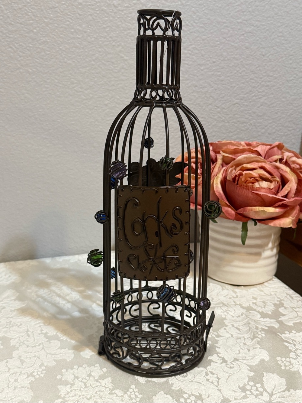 Wine Cork Metal Display Bottle Home Decor Kitchen New